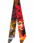 Roaring Flower Silk Twilly - Set of Two