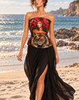 Roaring Flower Silk Scarf & Twilly Set