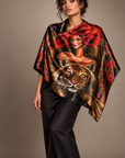 Roaring Flower Silk Scarf & Twilly Set