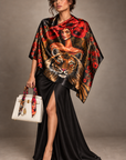 Roaring Flower Silk Scarf & Twilly Set