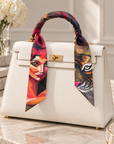 Roaring Flower Silk Twilly - Set of Two